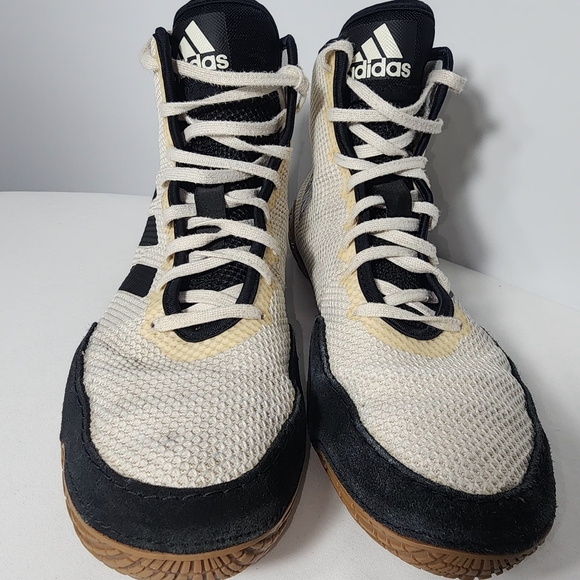 Adidas Men's Tech Fall 2.0 Wrestling‎ Shoe Size 8, Color Chalk White/Black/Gum - Picture 11 of 12